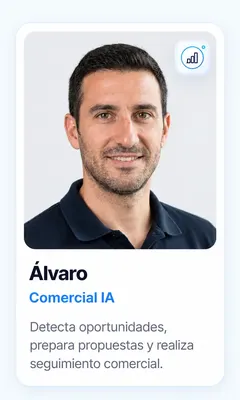 Álvaro, Comercial IA: detecta oportunidades y hace seguimiento comercial