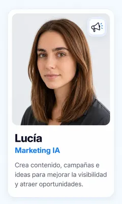 Lucía, Marketing IA: crea contenido, campañas e ideas para atraer oportunidades